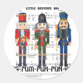 Christmas Nutcracker Runder Aufkleber (Vorderseite)