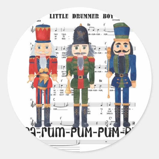 Christmas Nutcracker Runder Aufkleber (Vorderseite)