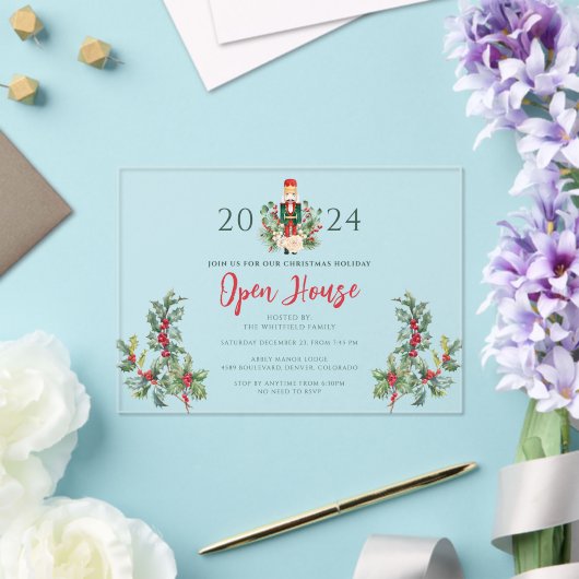 Christmas Nutcracker Script Open House Acryleinladungen (In Situ (Hochzeit))