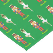 Christmas Nutcracker Soldier & Ballerine auf Green Kurzer Tischläufer (Ecke)