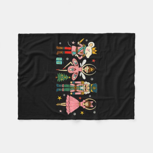 Christmas Nutcracker Squad Ballet Dance Women Kid Fleecedecke (Vorderseite (Horizontal))