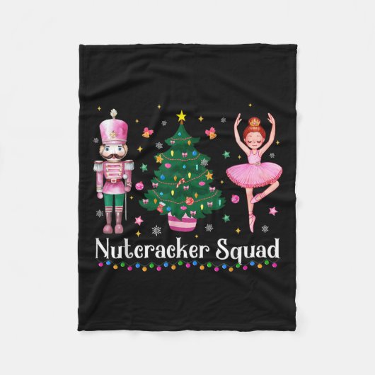 Christmas Nutcracker Squad Ballet Dance Women Kids Fleecedecke (Vorderseite)