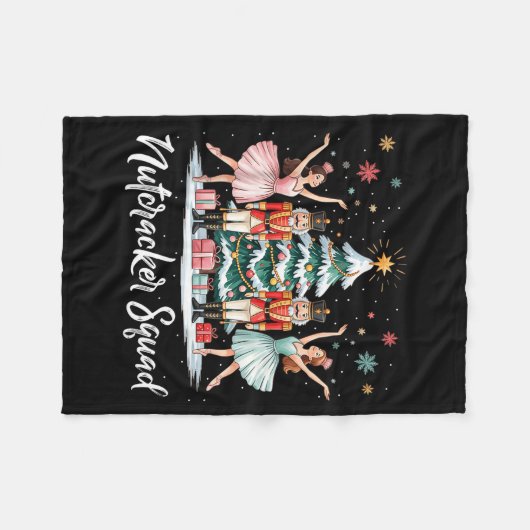 Christmas Nutcracker Squad Ballet Dance Women Kids Fleecedecke (Vorderseite (Horizontal))