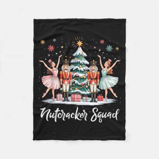 Christmas Nutcracker Squad Ballet Dance Women Kids Fleecedecke (Vorderseite)