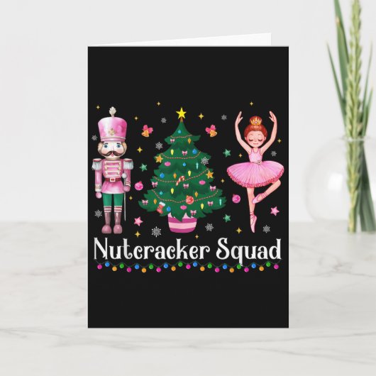 Christmas Nutcracker Squad Ballet Dance Women Kids Karte (Vorderseite)
