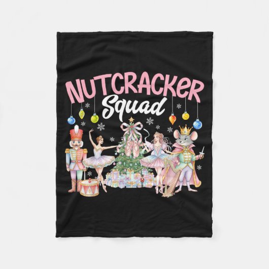 Christmas Nutcracker Squad Ballet Family Matching  Fleecedecke (Vorderseite)