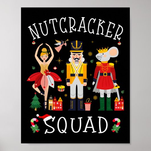 Christmas Nutcracker Squad Byllet Dance Women Kids Poster (Vorne)