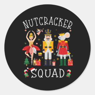 Christmas Nutcracker Squad Byllet Dance Women Kids Runder Aufkleber