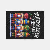 Christmas Nutcracker Squad Pajama Winter Holiday T Fleecedecke (Vorderseite (Horizontal))