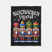 Christmas Nutcracker Squad Pajama Winter Holiday T Fleecedecke (Vorderseite)
