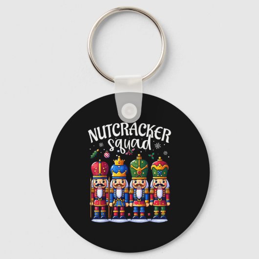 Christmas Nutcracker Squad Pajama Winter Holiday T Schlüsselanhänger (Vorderseite)