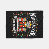 Christmas Nutcracker Team Mouse Funny Soldier Xmas Fleecedecke (Vorderseite (Horizontal))