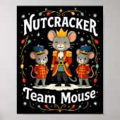 Christmas Nutcracker Team Mouse Funny Soldier Xmas Poster (Vorne)
