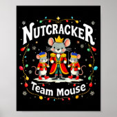 Christmas Nutcracker Team Mouse Funny Soldier Xmas Poster (Vorne)