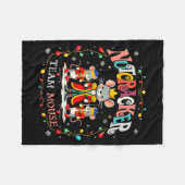 Christmas Nutcracker Team Mouse Women Kids Girl  Fleecedecke (Vorderseite (Horizontal))