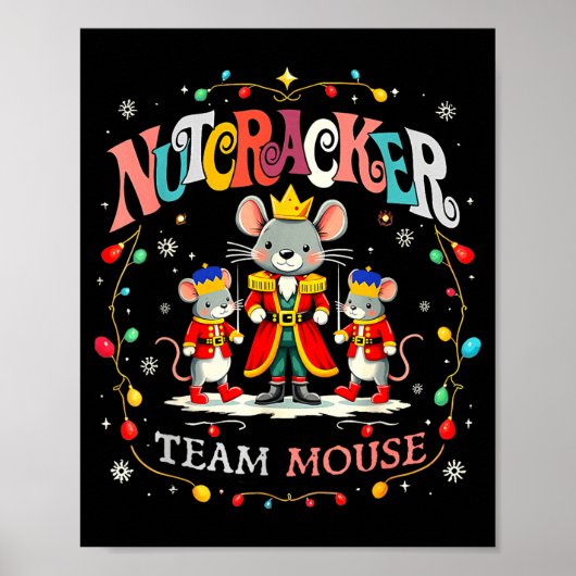 Christmas Nutcracker Team Mouse Women Kids Girl  Poster (Vorne)