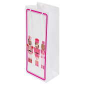 Christmas Nutcracker Trump Kennedy Musk Geschenktüte Für Weinflaschen (Rückseite Schrägansicht)