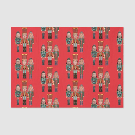 Christmas Nutcracker Trump Kennedy Seidenpapier (Vorderseite)