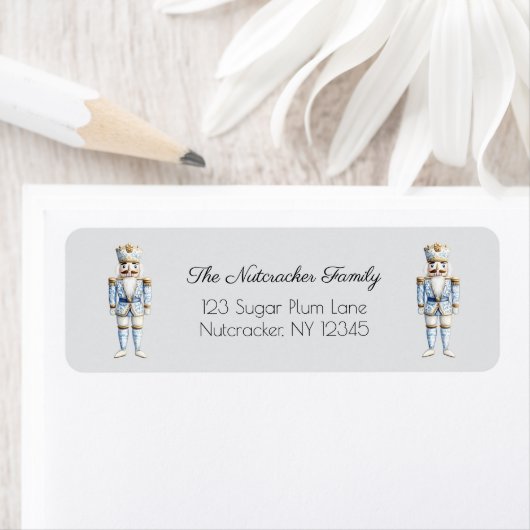 Christmas Nutcracker Wasserfarbe Rücksendeadresse (Insitu)