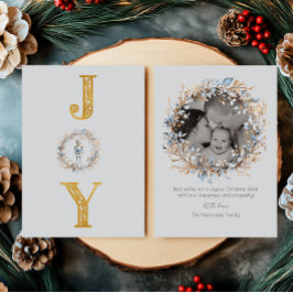 Christmas Nutcracker Watercolor Joy Foto Folien Feiertagskarte