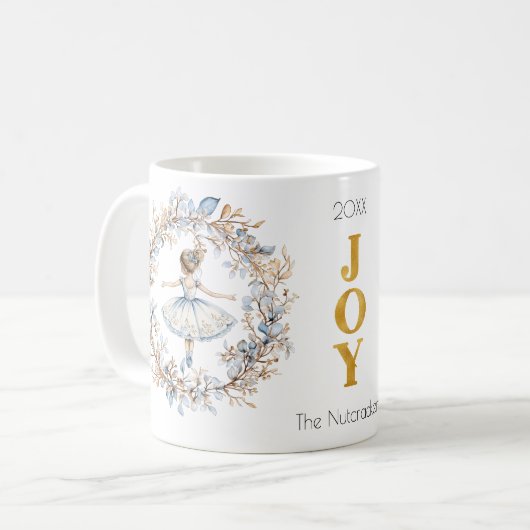 Christmas Nutcracker Watercolor Kaffeetasse (Vorderseite Links)