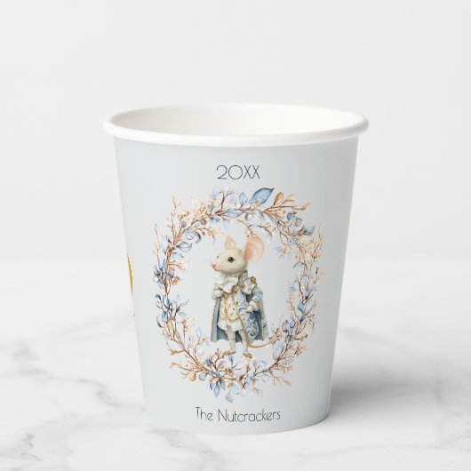 Christmas Nutcracker Watercolor Pappbecher (Rückseite)