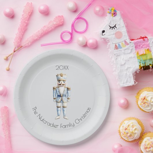 Christmas Nutcracker Watercolor Pappteller (Party)