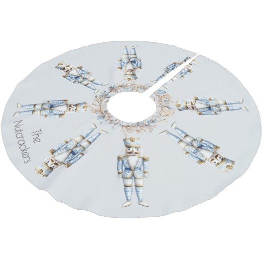 Christmas Nutcracker Watercolor Polyester Weihnachtsbaumdecke (Schrägansicht)