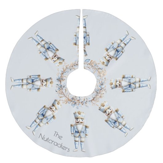 Christmas Nutcracker Watercolor Polyester Weihnachtsbaumdecke (Vorderseite)