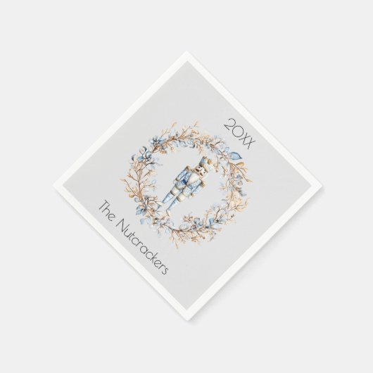 Christmas Nutcracker Watercolor Serviette (Ecke)