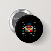 Christmas Nutcracker Whats Crackin Funny Xmas Men  Button (Vorne & Hinten)