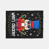 Christmas Nutcracker Whats Crackin Funny Xmas Men  Fleecedecke (Vorderseite (Horizontal))
