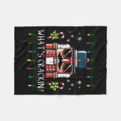 Christmas Nutcracker Whats Crackin Funny Xmas Men  Fleecedecke (Vorderseite (Horizontal))
