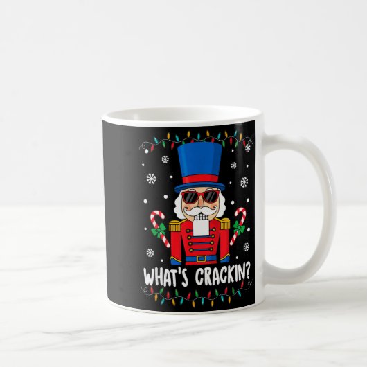 Christmas Nutcracker Whats Crackin Funny Xmas Men Kaffeetasse (Rechts)