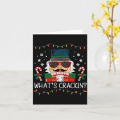 Christmas Nutcracker Whats Crackin Funny Xmas Men Karte (Gelbe Blume)