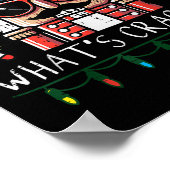 Christmas Nutcracker Whats Crackin Funny Xmas Men  Poster (Ecke)