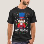 Christmas Nutcracker Whats Crackin Funny Xmas Men  T-Shirt (Vorderseite)