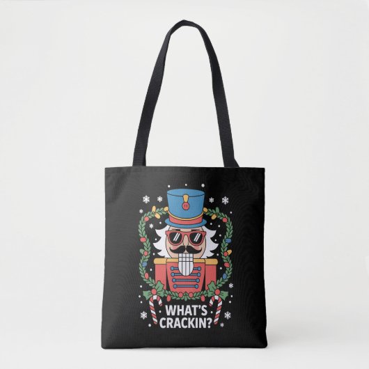 Christmas Nutcracker Whats Crackin Funny Xmas Tasche (Vorderseite)