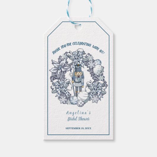 Christmas Nutcracker Wreath Brautparty Geschenkanhänger (Vorderseite)