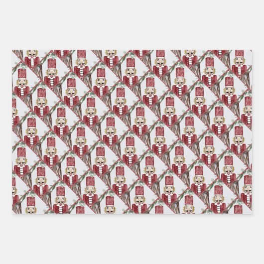 Christmas nutcrackers and lanterns geschenkpapier set (Vorderseite 2)