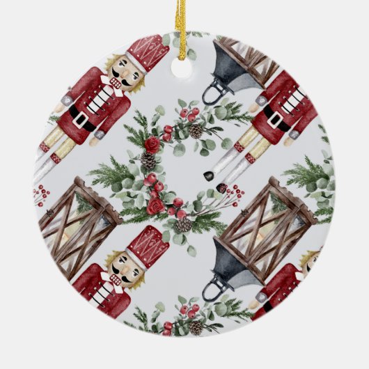 Christmas nutcrackers and lanterns keramik ornament (Hinten)