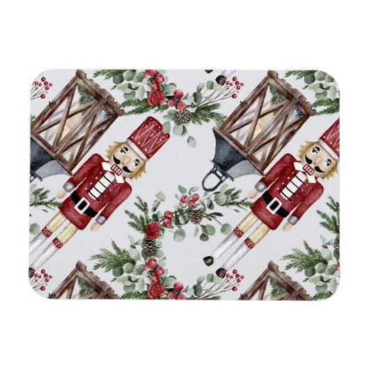 Christmas nutcrackers and lanterns magnet (Horizontal)
