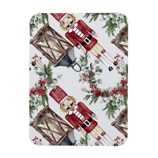 Christmas nutcrackers and lanterns magnet (Vertikal)