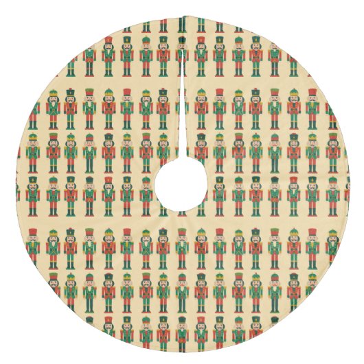 Christmas Nutcrackers on Light Fleece Weihnachtsbaumdecke (Vorderseite)
