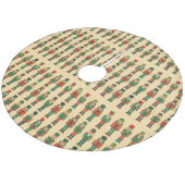 Christmas Nutcrackers on Light Fleece Weihnachtsbaumdecke (Schrägansicht)