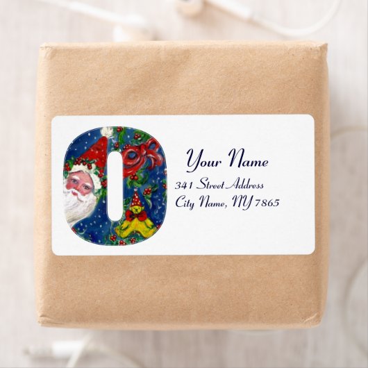 CHRISTMAS O SCHREIBEN / SANTA CLAUS MIT ROTEM RIBB (Insitu)