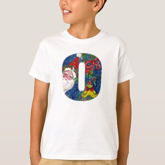 CHRISTMAS O SCHREIBEN / SANTA CLAUS MIT ROTEM RIBB T-Shirt (Vorderseite)