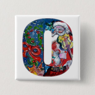 CHRISTMAS O SCHREIBEN / SANTA MIT VIOLIN MONOGRAM BUTTON
