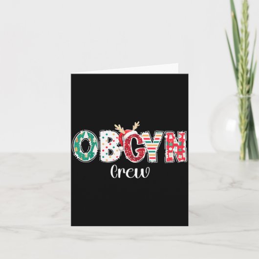 Christmas Obgyn Crew Obstetrics Ob Gyn Group Team Karte (Vorderseite)