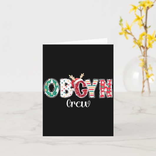 Christmas Obgyn Crew Obstetrics Ob Gyn Group Team Karte (Gelbe Blume)